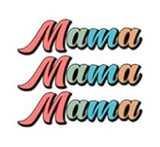 Mama Stickers for Motel Keychain