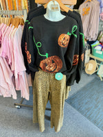 Dionne Sequin Jack-O-Lantern Sweater