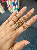 Enya Stylish Geometric Alloy Rings