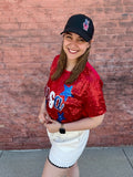 Betsy Patriotic Sequin USA Top