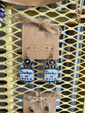 Geraldine Cowboys Beer Dangle Earrings