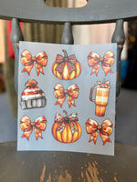 Fall Bow Transfer Designs