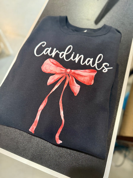 Original Cardinals Bow Transfer Design