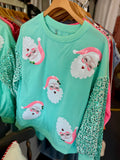 Charity Sequin Santa & Sleeve Sweater