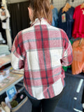 Catherine Button Plaid Shacket with Pockets