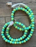 Jenna Beaded Phone Charger with Lightning & USB-C Cable