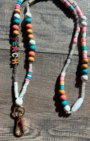 Beatrice Teach Colorful Beaded Lanyard with Breakaway Clasp