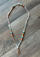 Beatrice Teach Colorful Beaded Lanyard with Breakaway Clasp
