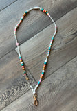 Beatrice Teach Colorful Beaded Lanyard with Breakaway Clasp