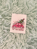 Pink Christmas Stickers for Motel Keychain
