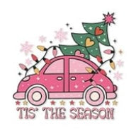 Pink Christmas Stickers for Motel Keychain