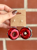 Elvira Sparkle Donut Ornament Earrings