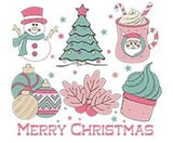 Pink Christmas Transfer Designs