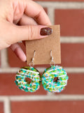 Elvira Sparkle Donut Ornament Earrings