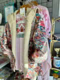 Roslyn Vintage Paisley Floral Sherpa Lined Hooded Jacket