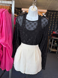 Myrna Elegant Textured High-Waist Shorts