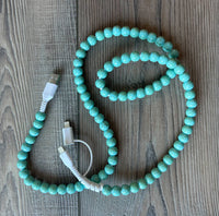Jenna Beaded Phone Charger with Lightning & USB-C Cable
