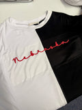 Lynn Cursive Nebraska Puff Split Top