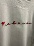 Nebraska Cursive Puff Transfer