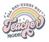 Retro Teacher Transfer Designs