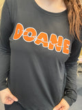 Nikki Bubble Doane Cursive Tigers Women’s Long Sleeve