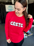 Abby Bubble Crete Cursive Cardinals Women’s Long Sleeve