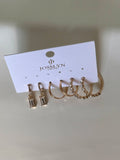 Saundra Crystal-Accented Gold Hoop Earring Set