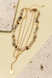 Elma Natural Stone Layered Necklace