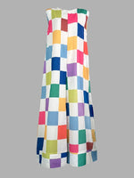 Blake Loose Sleeveless Colorful Checker Jumpsuit