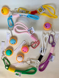 Assorted Cute Face Dumpling Wristlet Keychains