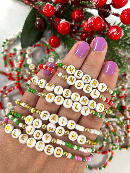 Clare Assorted Holiday Stretchy Bracelets