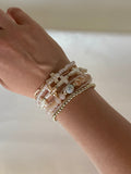 Shanna Cross Charm Mixed Bead Bracelet Set