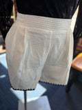 Myrna Elegant Textured High-Waist Shorts