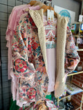 Roslyn Vintage Paisley Floral Sherpa Lined Hooded Jacket