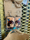 Annette Rodeo Cowboy Dangle Earrings