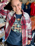 Catherine Button Plaid Shacket with Pockets
