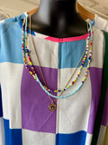 Rihanna Beaded Multi-Colored Three-Piece Necklace Set