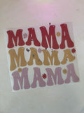 Retro Floral Repeat Mama Transfer