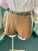 Mariah Scuba Pocket Shorts with Belt