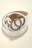 Annabelle Double O Buckle Faux Leather Belt