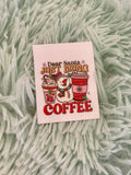 Coffee Christmas Stickers for Motel Keychain