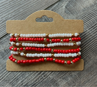 Amelie Game Day Seed Bead Friendship Bracelet Set