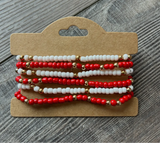 Amelie Game Day Seed Bead Friendship Bracelet Set