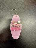Pink Christmas Stickers for Motel Keychain