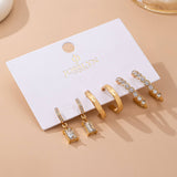Saundra Crystal-Accented Gold Hoop Earring Set