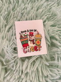 Coffee Christmas Stickers for Motel Keychain