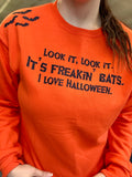 Sabrina Glittery Freakin’ Bats Crewneck Sweatshirt