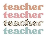 Retro Teacher Transfer Designs