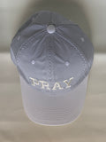Lindsay PRAY Embroidered Striped Two-Tone Baseball Cap