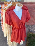 Jude Cross Front Solid Romper